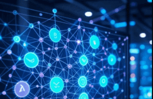 Artificial Intelligence Advancements: Shaping the Future of Technology Futuristic digital interface showcasing artificial intelligence advancements with AI neural networks, emotion-aware symbols, quantum computers, and smart devices