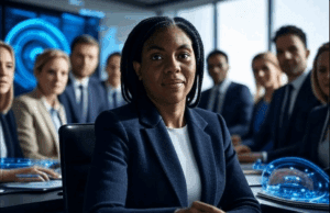 Conservative Reshuffle and Leadership Moves 2025: A Fresh Start Unveiled Alt text: Image of Conservative reshuffle and leadership moves 2025, showing Kemi Badenoch leading a high-tech strategy meeting.