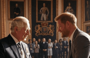 Royal Reconciliation Talks: Healing the Rift Between King Charles III and Prince Harry in 2025 Heartwarming image of royal reconciliation talks in 2025, showing King Charles III and Prince Harry meeting at 10:56 AM BST, July 14, with onlookers and Buckingham Palace.