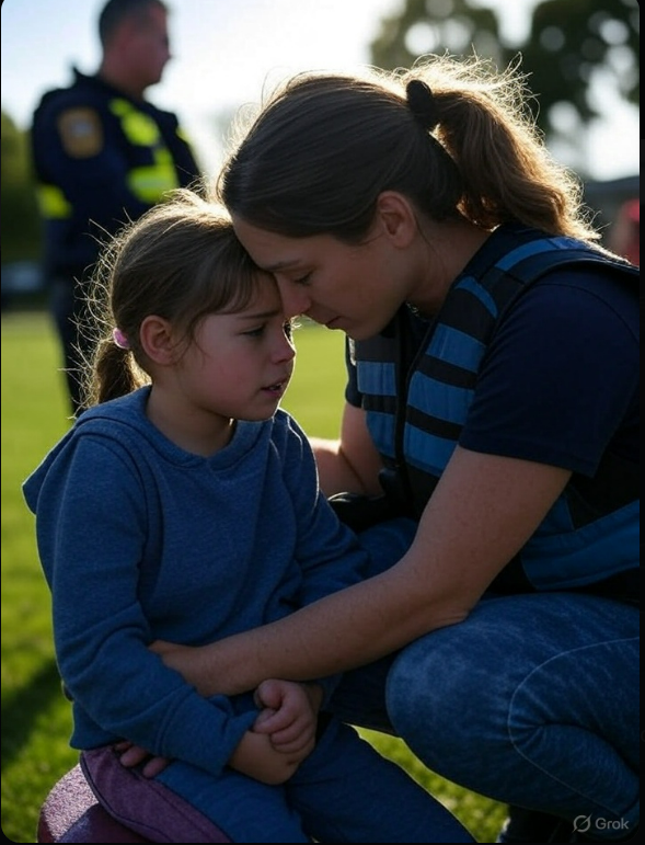 southport_reflection_2025_responder_aid.jpg Alt text: Image of Southport reflection 2025, showing first responders aiding children post-attack.