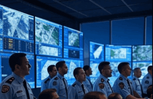 Immigration Sanctions and Home Office Crackdown: The Latest UK Developments in 2025 Alt text: High-tech image of what is the latest immigration sanctions regime, showing a control room monitoring smuggling networks in 2025.