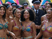 Notting Hill Carnival 2025: Violence Mars Celebration with 528 Arrests Alt Text: Vibrant Notting Hill Carnival scene with dancers in colorful costumes and police tape in the foreground, highlighting safety concerns.