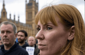 Tories Push for Rayner Inquiry Over Tax Affairs Allegations Alt Text: Protesters outside Parliament with signs on tax fairness, Angela Rayner in a thoughtful pose near a seaside flat backdrop, reflecting the Tories call for Rayner inquiry.