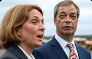 Conservative Defection News: Laura Anne Jones Joins Reform UK Alt text: Image of conservative defection news, showing Laura Anne Jones with Nigel Farage at Royal Welsh Show.