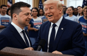 Election and Voting Changes: Trump’s Pledge to End Mail-in Ballots Alt Text: President Donald Trump speaking at a podium during a White House meeting with Volodymyr Zelenskyy on August 18, 2025, announcing election and voting changes to end mail-in ballots. Title: Trump Announces Election Changes 2025 with Zelenskyy