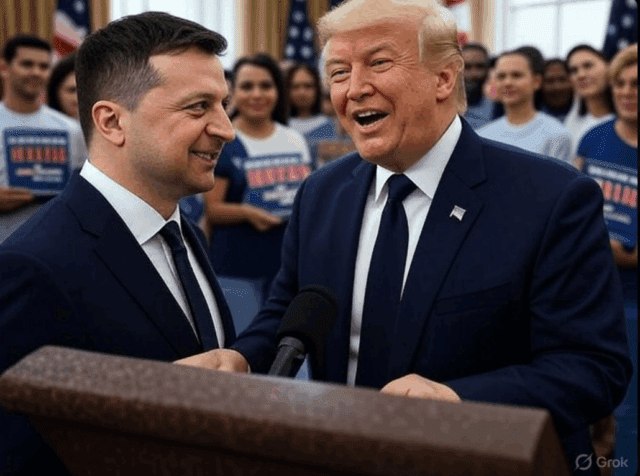 Alt Text: President Donald Trump speaking at a podium during a White House meeting with Volodymyr Zelenskyy on August 18, 2025, announcing election and voting changes to end mail-in ballots. Title: Trump Announces Election Changes 2025 with Zelenskyy