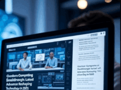 Quantum Computing Breakthrough: Latest Advances Reshaping Technology in 2025 Alt Text: Analyst reviewing charts and a newspaper on Quantum Computing Breakthrough, showcasing economic impacts and tech advancements in a modern office.