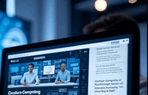 Quantum Computing Breakthrough: Latest Advances Reshaping Technology in 2025 Alt Text: Analyst reviewing charts and a newspaper on Quantum Computing Breakthrough, showcasing economic impacts and tech advancements in a modern office.