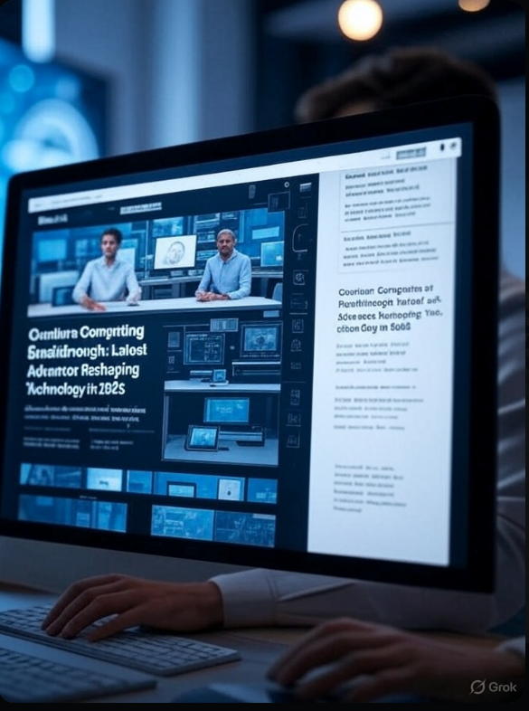 quantum-computing-breakthrough-2025-analysis.jpg Alt Text: Analyst reviewing charts and a newspaper on Quantum Computing Breakthrough, showcasing economic impacts and tech advancements in a modern office.