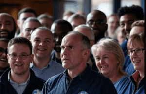 Reform UK Surge: Rising Influence in UK Politics Alt text: Visual of Reform UK surge news, featuring East Midlands regional meeting.