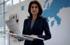 Shabana Mahmood’s Bold Statement on UK Border Security: Visa Suspensions and Immigration Priorities Alt Text: Illustration of UK Home Secretary Shabana Mahmood discussing border security policies.